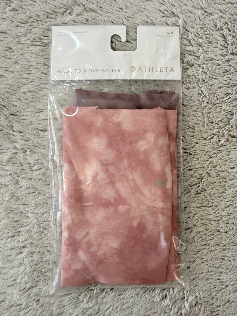 Athleta Mauve and Pink Gaiter Duo